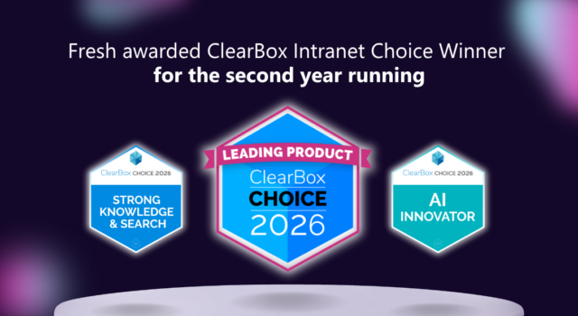 Fresh wins ClearBox Intranet Choice. For the second year running.